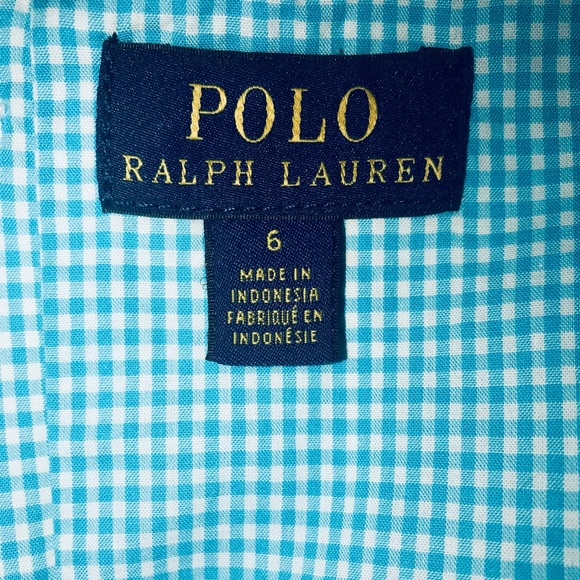 Sz 6 Polo Ralph Lauren Dress blue gingham - Picture 5 of 5